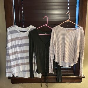 Stylish Women's Tops Set - Black, White, Cream